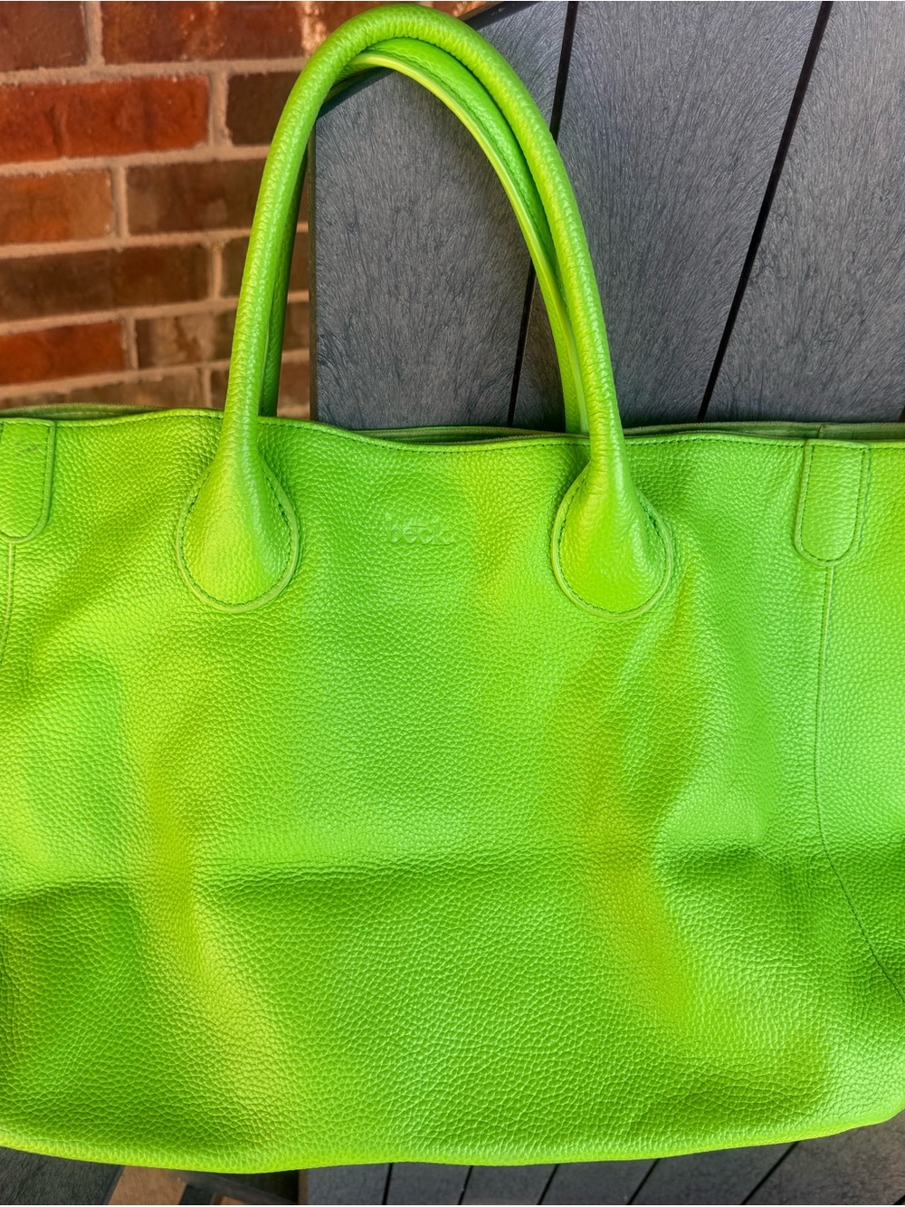 Bright Kelly Green Beck Tote Bag